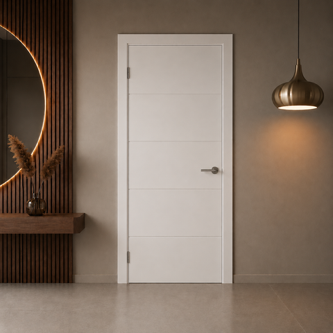 ADELPHI 5 Panel Horizontal Grooved Panel Interior Door