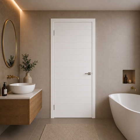 ROMA 15 Lines Horizontal Grooved Panel Interior Door
