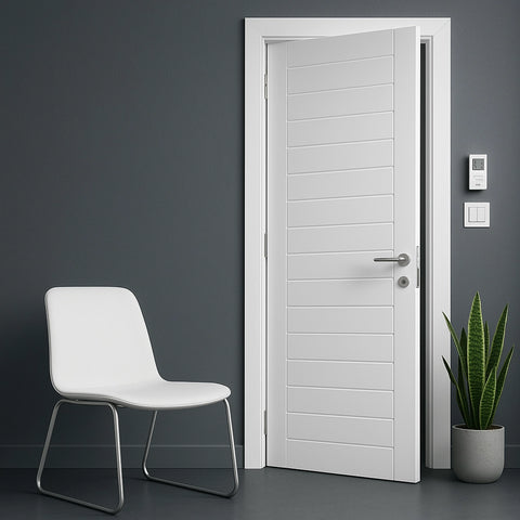 ELBA Horizontal Slatted Grooved Panel Interior Door